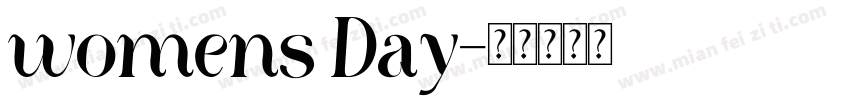 womens Day字体转换